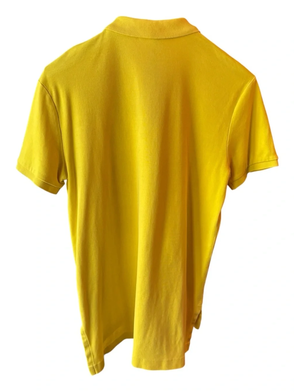 Polo Ralph Lauren Men’s Medium Bright Yellow Polo Shirt Navy Pony Preppy Golf